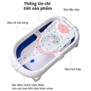 【BabyJoy】Lưới Tắm Cho Bé,Lưới Tắm Cho Bé Sơ Sinh, Chống Trượt Dễ Chịu,Kích thước có thể điều chỉnh
