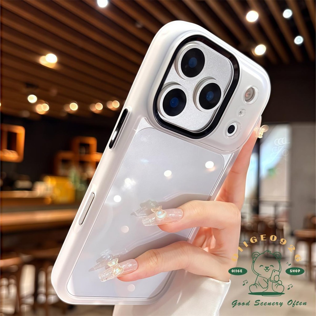 【 Ốp lưng iPhone17 】 Vỏ điện thoại acrylic da lỏng màu cam iphone17 Pro Max 16 15 14 13 12 cho vỏ iPhone Vỏ mềm silicon TPU chống sốc