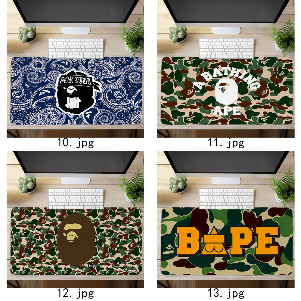 Bape Ape Logo Miếng Lót Chuột In Nghệ Thuật Bàn Phím Máy Tính Bàn Phím Bàn (60x30cm / 80x40cm)