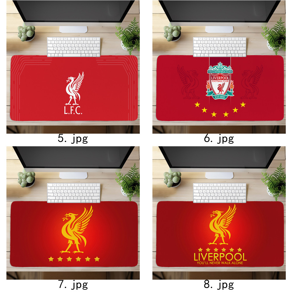 Câu lạc bộ bóng đá Liverpool Logo Mouse Pad In nghệ thuật Bàn phím máy tính Bàn phím (60x30cm / 80x40cm)