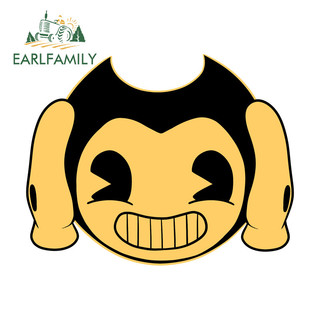 EARLFAMILY Bendy Emotion Miếng Dán Xe Dễ Thương Thời Trang Kính Chắn Gió Chống Trầy Xước Laptop Hành Lý PVC Decal Sáng Tạo Chống Thấm Nước Phụ Kiện Xe Hơi