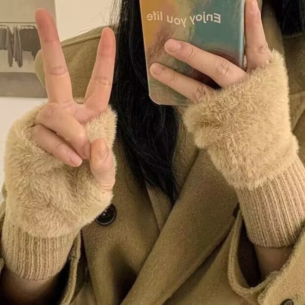 Găng tay nửa ngón MARGREDY cách nhiệt, sang trọng và mềm mại dành cho nữ mùa đông
