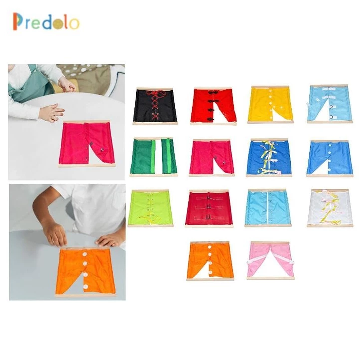 Predolo Montessori Quần Áo Giá Đồ Chơi Trẻ Em Bận Rộn Ban Trẻ Em Giáo Dục Cảm Giác Đồ Chơi Quần Áo Khung Đồ Chơi Cho Trẻ Em Mầm Non Trẻ Em Trẻ Em