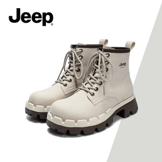 Jeep Jeep Giày Nữ Thu Đông Da Thật Chính Hãng Thời Trang Retro Merad Hiệp Sĩ Giày Bốt Chelsea Martin Giày Bốt Ngắn