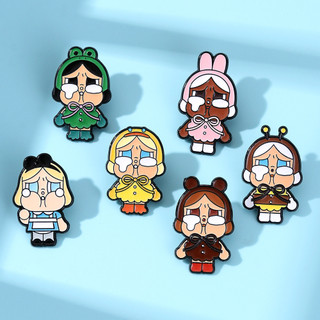 6 Cái / bộ Crybaby Kim Loại Pin Hợp Kim Nhỏ Giọt Men Trâm Túi Mũ Phụ Kiện Trang Trí Pin Người Bạn