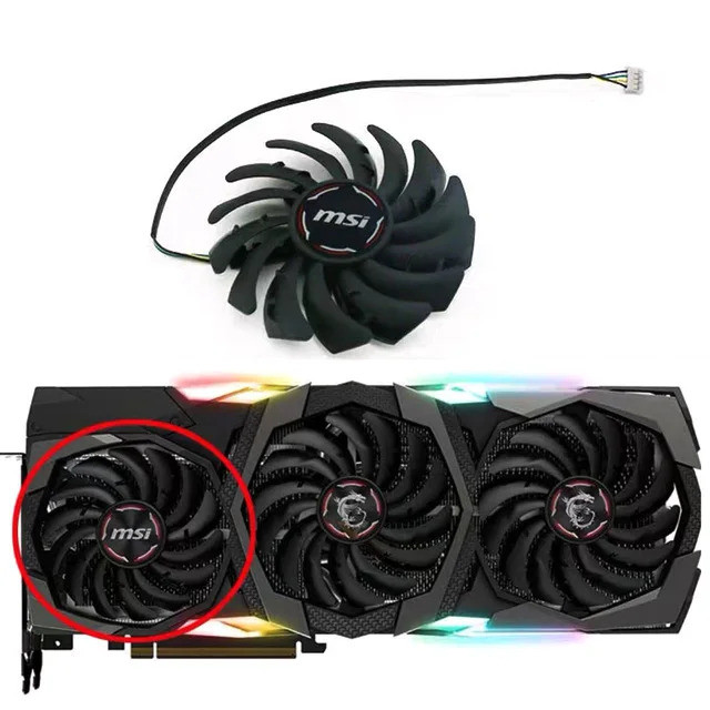 PLD09210S12HH PLD10010S12HH thay thế cho MSI GeForce RTX2080 Ti 2070 Siêu GAMING X TRIO RTX 2080Ti Quạt làm mát thẻ đồ họa