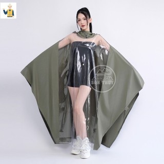 CÁNH RƠI 2 màu nửa kính )Sơn Thuỷ áo mưa trong suốt nửa trước, tiện lợi quan sát, chở trẻ em phía trước, siêu rộng
