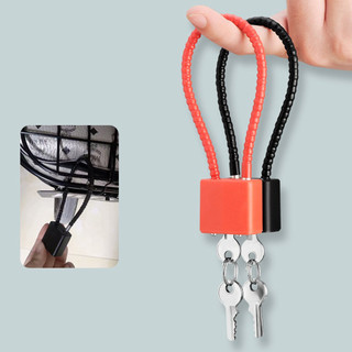 (Vận chuyển địa phương) Ổ khóa dây thép chắc chắn Ổ khóa mở rộng chống trộm cho cửa ra vào và tủ
