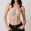 XGB Nữ Ngọc Trai Đính Hạt Dây Cổ Crop Body Trang Sức Tua Rua Áo Ngực Dây Xích Không Tay Camisole Lễ Hội Đảng Trang Phục Áo Vest