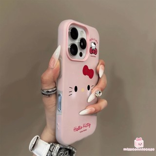 Ốp Lưng Cho Iphone 7Plus 15 13 11 16 12 14 Pro Max XR XS X MAX 13 15 16 14 Plus Ngọt Ngào Đơn Giản Đáng Yêu Hello Kitty Màu Kẹo 2 Trong 1 Bìa Mềm