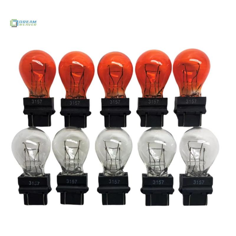 Bộ 10 Bóng Halogen Phanh/Tín Hiệu/Đuôi 3157 3057 3155 3357 3547 4157 Trắng/Hổ Phách