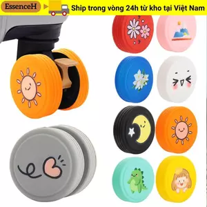 ESSENCEH Vỏ bảo vệ bánh xe hành lý, Giảm tiếng ồn Vali chống trượt Vòng bảo vệ bánh xe, Giảm xóc silicon Giảm mài mòn bánh xe Hộp bánh xe du lịch