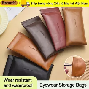 Túi đựng kính mắt ESSENCEH, Túi đựng kính chống nắng bằng da mềm, Phụ kiện kính mắt Túi chống nước đơn giản PU
