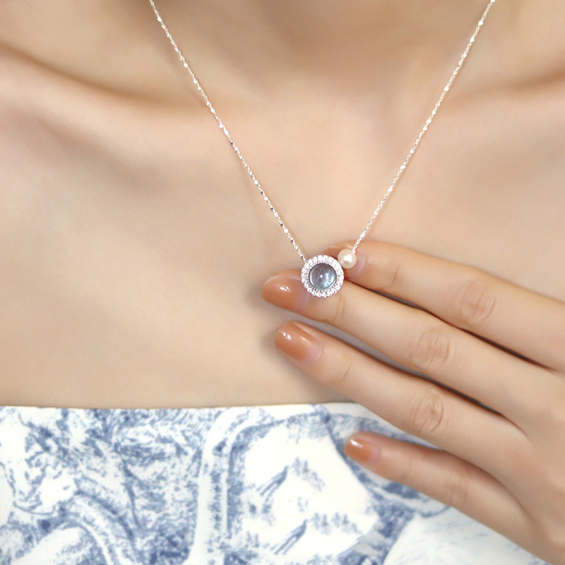 Vòng cổ ngọc trai aquamarine thời trang và đa năng