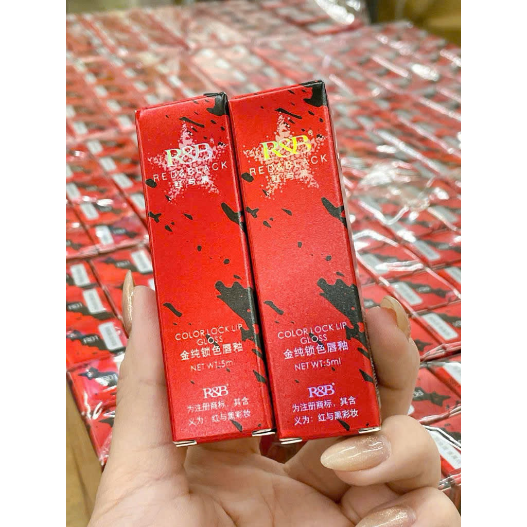 [HOẢ TỐC] Son Tint Bóng Red Black RB Trong Suốt Bắt Sáng Môi Căng Mọng, Không Bết Dính
