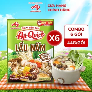6 Gói Gia Vị Nêm Sẵn Aji-Quick® Lẩu Nấm 44g Gói