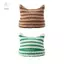 HNKMP Tai Mèo Dễ Thương Beanie Móc Mũ Dành Cho Nữ Cô Gái Dệt Kim Y2K Sọc Mùa Đông Ấm Áp Rời Phù Hợp Với Handmade HipHop Phong Cách Mũ Skullies.