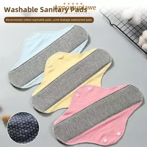 IAPPORTUNIA Tã dành cho người lớn, Vải kinh nguyệt có thể tái sử dụng bằng vải vệ sinh, Quần lót có thể giặt được Tấm lót vệ sinh nữ tính Thời gian chống trượt Mềm mại hàng tháng Thấm hút kinh nguyệt