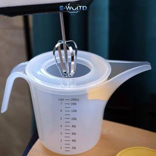 E-WOITD 1500ml Dung Tích Lớn Tốt Nghiệp Cốc Đo Nhựa Rõ Ràng Nướng Cốc Đo Cân Có Nắp Hộ Gia Đình Cốc Nướng Bếp E-WOITD