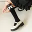 AA Ngọt Ren Chắp Vá Bê Sos Gothic Nơ Trắng Dễ ThươngNữ Giữa Ống Sos VN