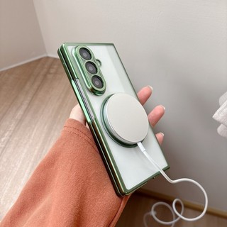 Ốp Điện Thoại Từ Tính Có Phim Màn Hình Phía Trước Cho Samsung Galaxy Z Fold 8 Z Fold 7 Z Fold 6 5 4 Ốp Lưng Có Vòng Xoay StandClear Vỏ