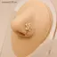 Vòng bít mũi SRVN Không Xuyên Màu vàng Cystal Zircon Vòng mũi dành cho nữ Kẹp trên Vòng bít mũi giả Vương miện.