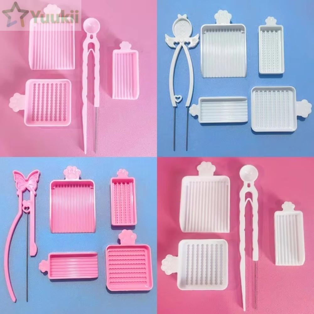 YUUKII Bộ dụng cụ chọn hạt cầu chì 2.6mm, nhíp kim đơn, bộ đệm hiệu quả, 3/4/5 cái/bộ, DIY
