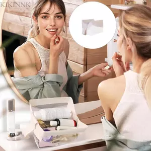 KIKIN Chắc Chắn PVC Trong Suốt Túi Đựng Mỹ Phẩm Từ Tính Có Đóng Cửa An Toàn Để Bảo Quản Du Lịch Và Truy Cập Dễ Dàng