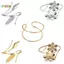 < Honeyba > Bohemian Lá Bướm Charm Vòng Tay Trên Dây Xích Tay Kim Loại Rỗng Ra Họa Tiết Hình Học Retro Cánh Tay Vòng Tay Cơ Thể Vòng Tay Đẹp