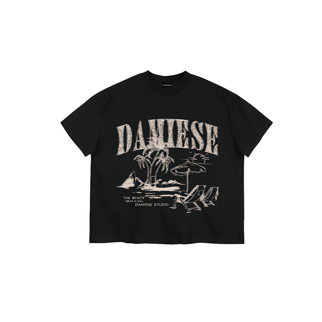 （Giao hàng 24h）Angela ÁO THUN Unisex BOXY LOCAL BRAND "ISLAND" COTTON 220GSM