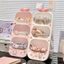 YB2 2 Cái Dễ Thương Nơ Top Nhiều Ngăn Đựng Bút Dọc Để Bàn Tổ Chức Hoạt Hình Miếng Dán Văn Phòng Phẩm