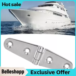 Belleshopp Belleshopp Pissente 4 Lỗ Bản Lề Thuyền Dây Bản Lề Marine Cửa 4.1x1.1 0.2in Thép không gỉ Chịu Lực Du Thuyền Phụ Kiện Thay Thế