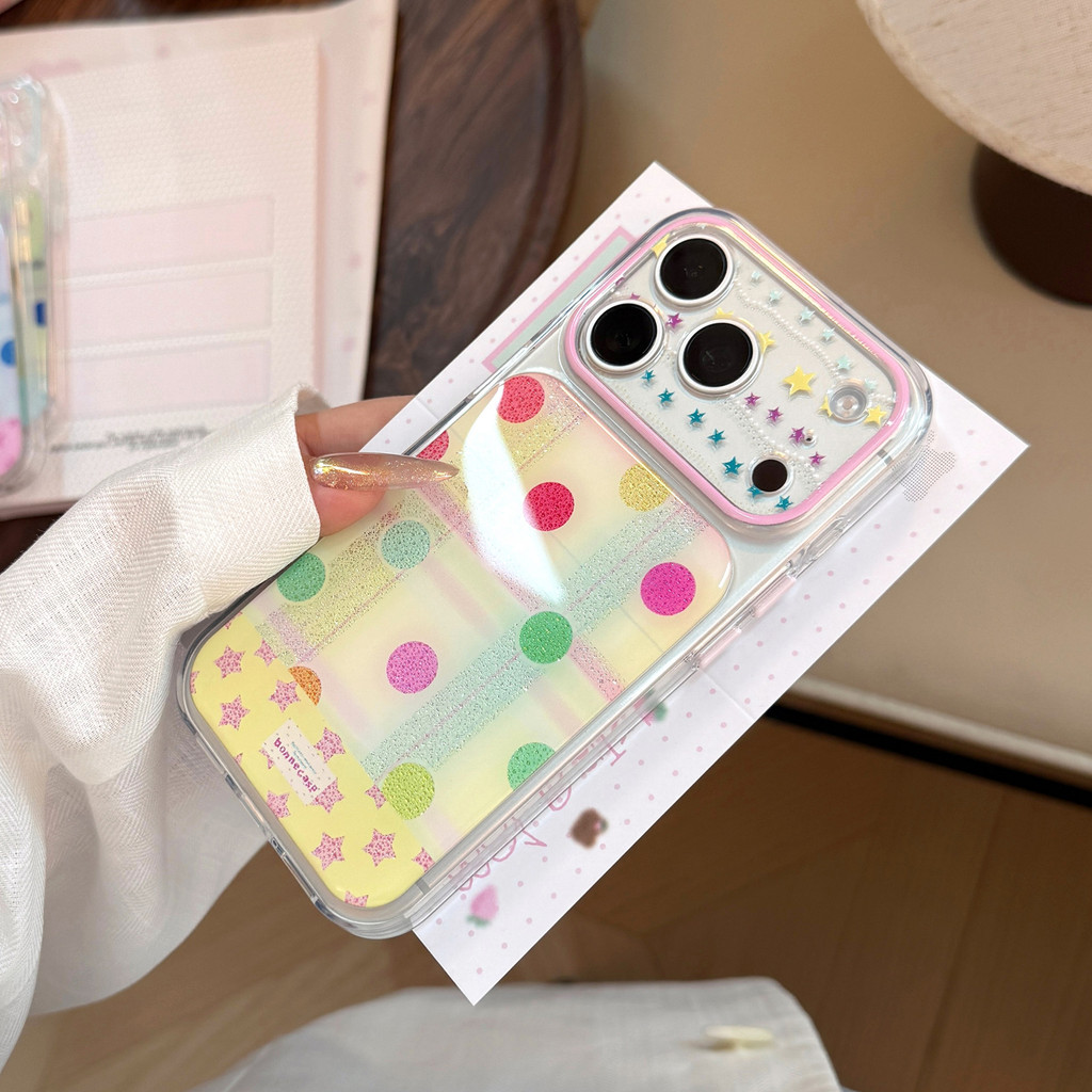 Ốp lưng iPhone mạ vàng cắt dán Dopamine phù hợp cho iPhone 17 Pro Max, 17, 16, 15, 14, 13, vỏ bảo vệ chống rơi P11C