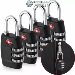 FANIELLAPOWELL Kết Hợp Khóa Du Lịch Vali Locker Túi Duffle 3 Vị Trí Khóa Đặt Lại