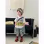 Giảm giá có hạn! Bé trai (90-140) áo SpongeBob + quần short thời trang Hàn Quốc, vải mát