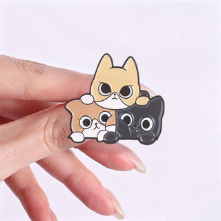 Ôm Cặp Đôi Mèo Xếp Chồng Ba Mèo Con Men Trâm 2 Chiếc Bộ Hoạt Hình Huy Hiệu Cho Quần Áo Ba Lô Phụ Kiện Quà Tặng Cho Những Người Yêu Mèo