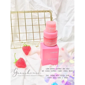 SON DƯỠNG MẶT NẠ NGỦ DƯỠNG MÔI LANEIGE MINI DƯỠNG ẨM LÀM HỒNG MÔI GIẢM THÂM MÔI 3G – 20G