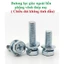 50 cái Bulong lục giác ngoài liền phẳng vênh M6 thép mạ M6