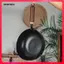 Chảo Chảo Chảo Chảo Chiên Chống Dính Đế Bằng Handmade Chảo Sắt Không Tráng Nồi Tay Cầm Bằng Gỗ Đa Năng Sử Dụng Độ Dẫn Nhiệt Nhanh Thích Hợp Cho Cảm Ứng St