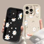 Vỏ Hoa Cúc Trắng Cho Xiaomi Redmi 15C 15 14C 13C 13 12 10 10C 9A A5 Vỏ Điện Thoại Nhiều Bước TPU Silicone Chống Sốc Mềm Mờ Bảo Vệ Camera