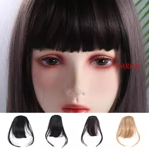 DARON Bang Tóc Nối Dài, Viền Giả Tóc Nhọn Nổ, Phụ Kiện Tóc Tự Nhiên Tổng Hợp Tóc Giả Kẹp Trong Giả Nổ Nữ