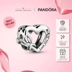 Charm Bạc Pandora Moments Hình Trái Tim Vô Cực - Love You Mom Infinity Heart Charm