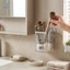 Hộp đựng mỹ phẩm phòng tắm treo tường có chất kết dính chắc chắn và nhiều ngăn cho lược chải