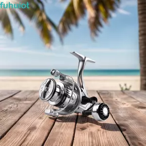 Máy quay FUHUIOT, Máy câu cá mịn hạng nặng, Phụ kiện câu cá Ống kim loại 5.2 / 1 Tỷ lệ bánh răng Mồi thoải mái Cuộn dây biển sâu