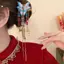 KUZHEN Phong Cách Trung Hoa Men Bướm sel Kẹp Tóc Nữ Hanfu Phong Cách Cổ Xưa Kẹp Bên Phụ Kiện Tóc HOT