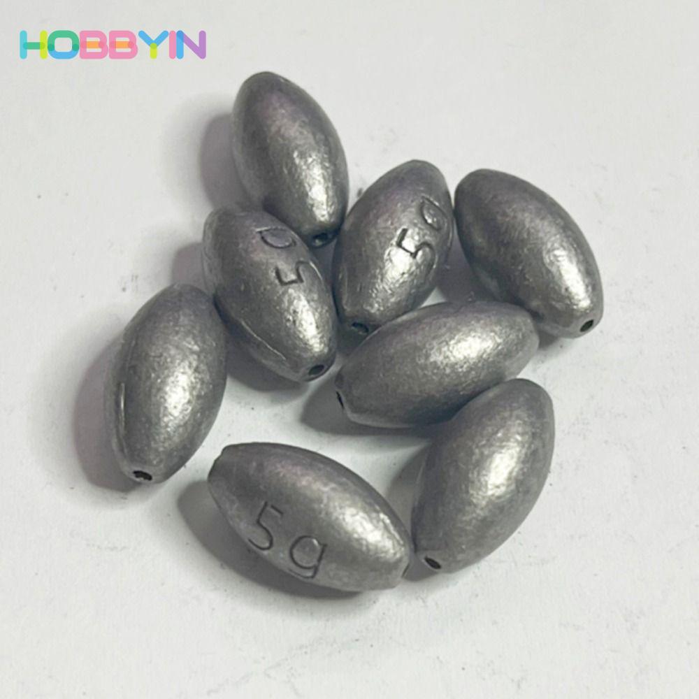 HOBBYIN 20 Chiếc Chìm Trọng Lượng Câu Cá, Hình Ô Liu 0.4g-4g Chì Câu Cá, Chì Câu Cá Trượt Bắn Chìm Cá Chép Câu Cá