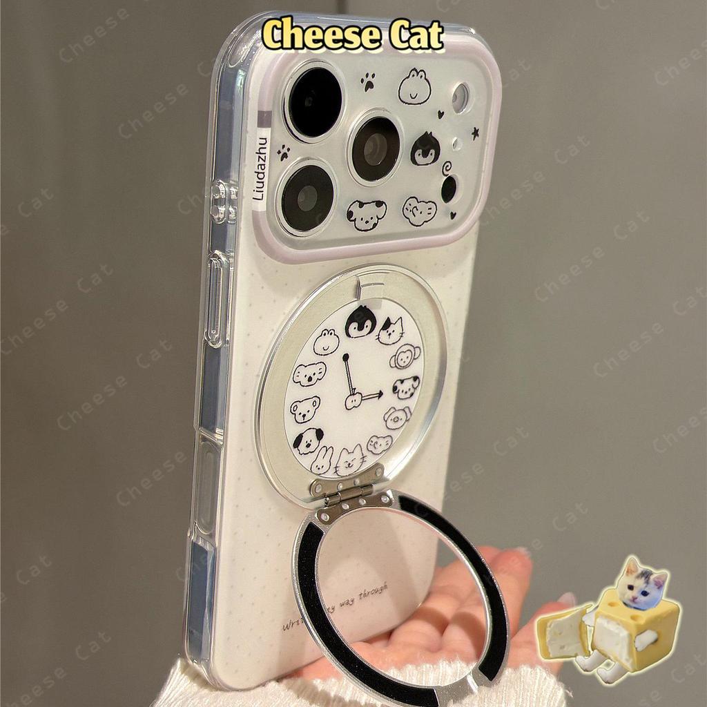 Ốp điện thoại hình tròn bằng kim loại hình chim cánh cụt cho iPhone 11 12 13 14 15 16 17 Pro Max 17 Air XR Xs Max