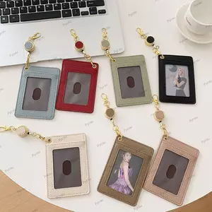 Hộp đựng thẻ PYCOU, Cửa sổ trong suốt Bảo vệ thẻ ID PU, Hộp đựng thẻ sinh viên có thể thu vào Sử dụng trường học văn phòng