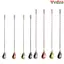 VVDZA Thìa Cocktail Xoắn Ốc Thép Không Gỉ Khuấy Đồ Dùng Nhà Bếp