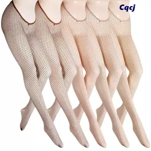 Quần lưới cá lấp lánh CQCJ, Vớ lưới cá lễ hội rỗng 5 màu, V-Cut Lưới co giãn nhỏ lấp lánh cho nữ